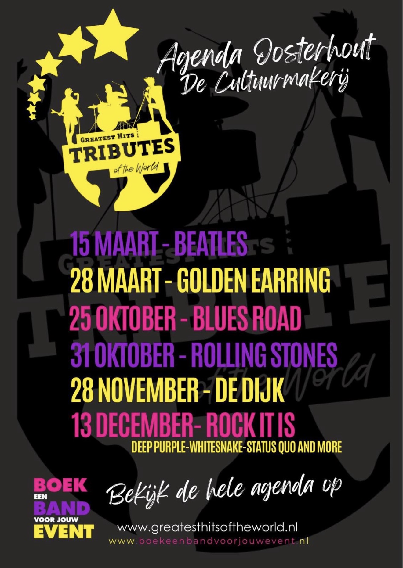 Poster De Cultuurmakerij Oosterhout — 28 november De Dijk tribute
